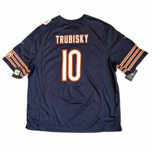 Nike NFL Chicago Bears MITCH TRUBISKY #10 Men's 3XL On Field Jersey Navy NWT